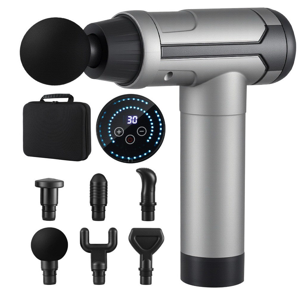 Everfit Massage Gun 30 Speed 6 Heads Vibration Muscle Massager Chargeable Black Tristar Online
