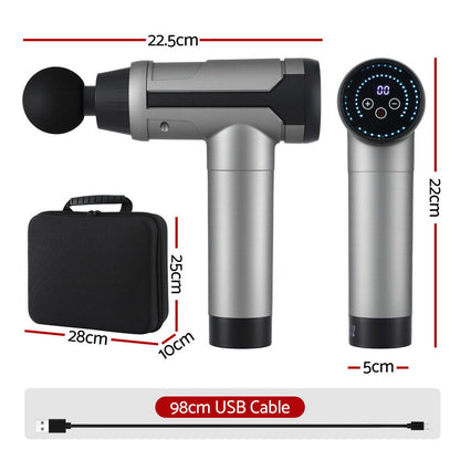 Everfit Massage Gun 30 Speed 6 Heads Vibration Muscle Massager Chargeable Black Tristar Online