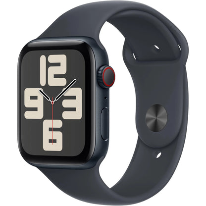 Apple Watch SE (2nd Gen) 44mm GPS + Cellular Midnight Aluminium Case with Midnight Sport Band-Excellent - Refurbished