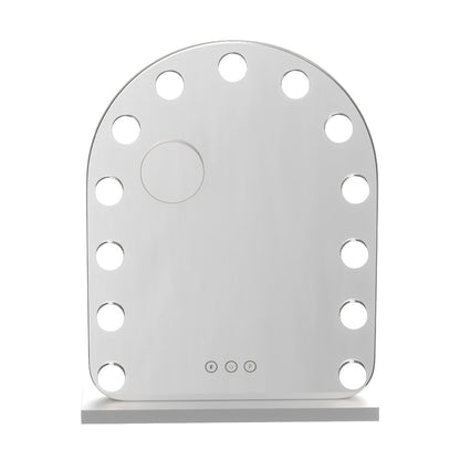 Embellir Makeup Mirror 40x50cm Dressing Vanity LED Bulb Light with 5x Magnification White Arch Tristar Online