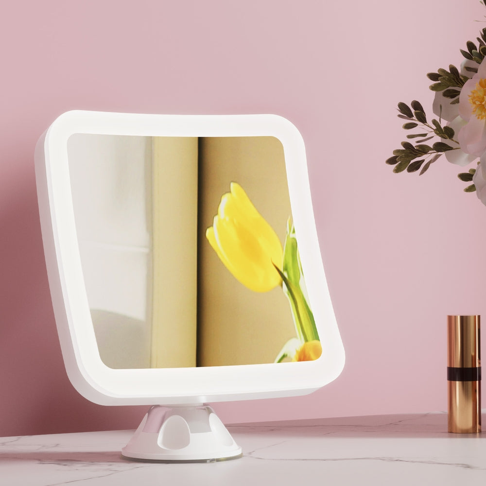 Embellir Makeup Mirror 10X Magnification LED Light Adjustable Rotation Cordless Suction Cup Tristar Online