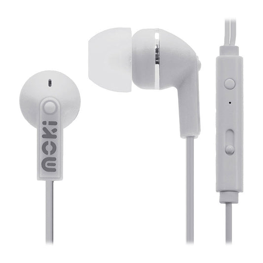 Moki Noise IsoEarbuds Mic Wh Moki International