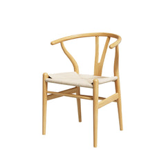 Artiss Dining Chair Wooden Rattan Seat Wishbone Back