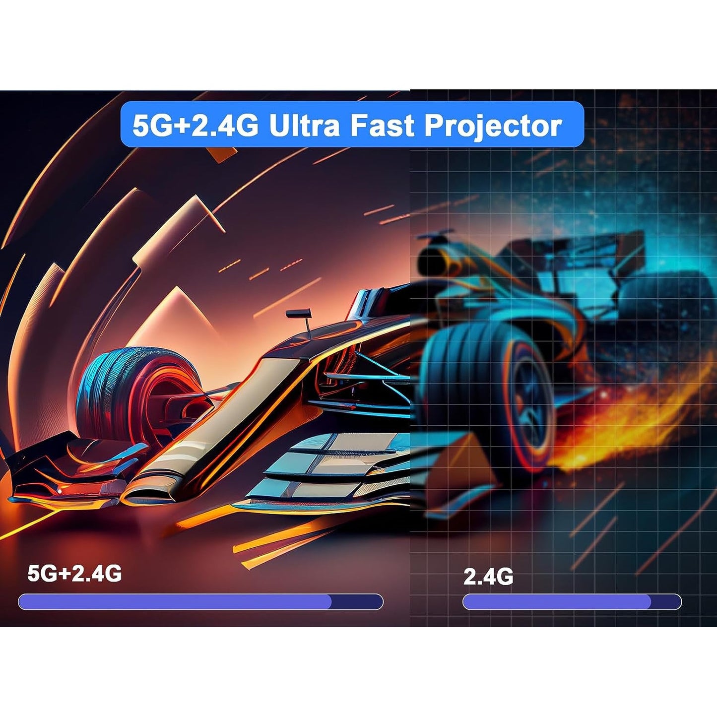 Magcubic HY300 Portable 4K Decoding Projector - WiFi6, Android 11, Bluetooth 5.0 - Ultra-Sharp Imaging, Smart Connectivity, Superior Audio Magcubic - 4