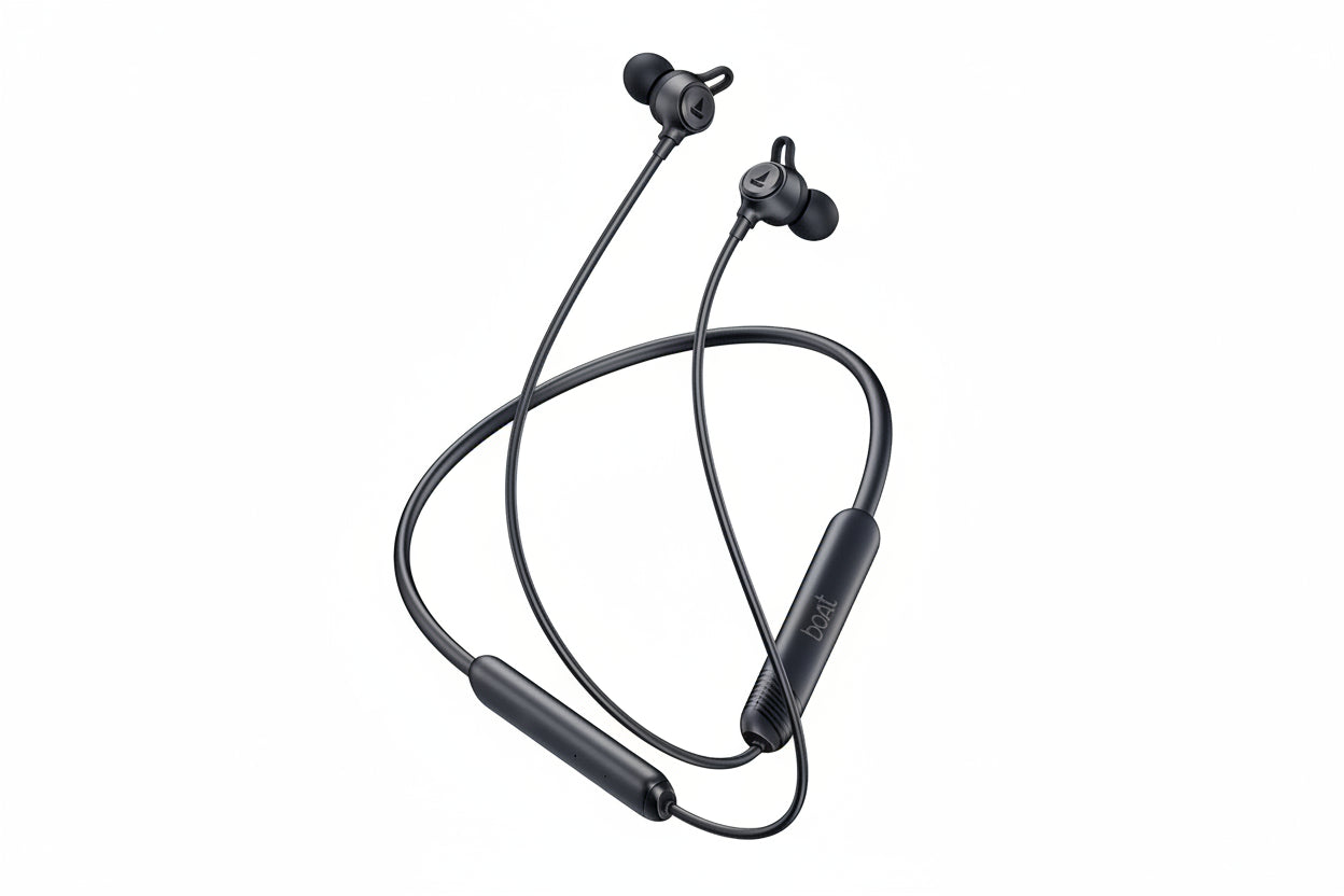 boAt Rockerz Strive Wireless Headphones - Onyx Black, Bold Blue boAt