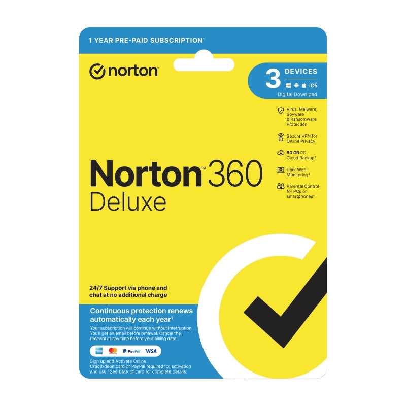 Norton 360 Deluxe 1U 3D 1 Yr Norton