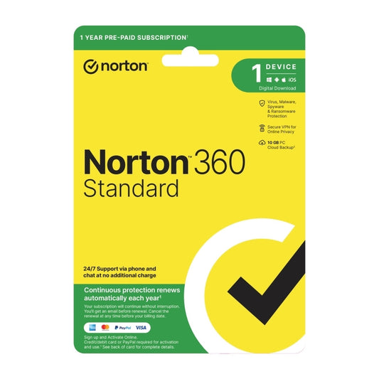 Norton 360 Standard 1U 1D 1 Yr Norton