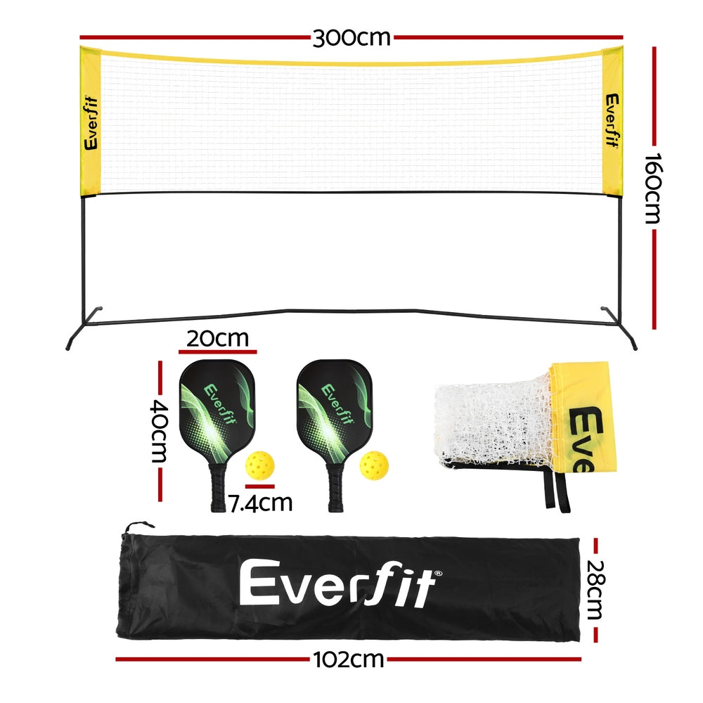 Everfit 10ft Portable Pickle Ball Net Adjustable Multi-Sport for Badminton Tennis Pickleball Volleyball Tristar Online