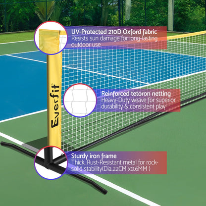 Everfit 10ft Portable Pickle Ball Net Adjustable Multi-Sport for Badminton Tennis Pickleball Volleyball Tristar Online