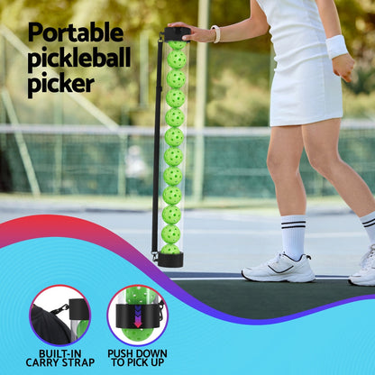 Everfit 12PC Pickleball Collector Set Multi-Ball Retriever Portable Storage Adjustable Strap Tristar Online