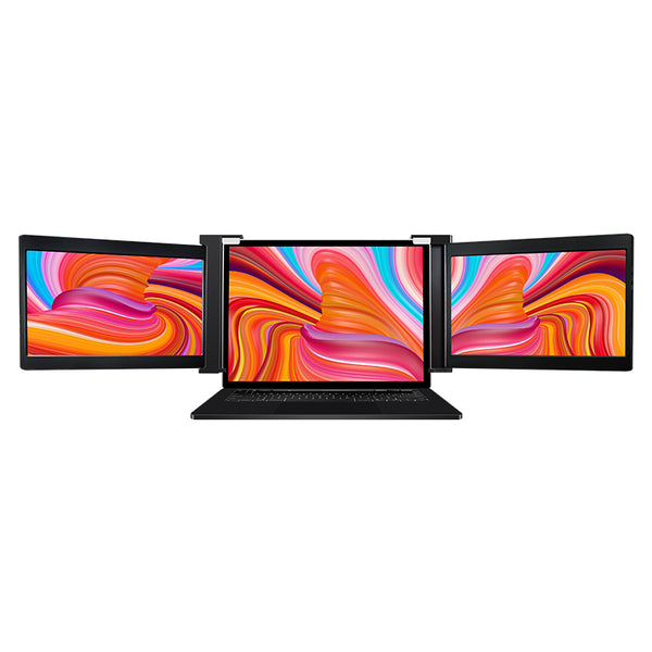 15.4-inch Dual Portable Trifold Monitor 1080P IPS FHD Monitor Screen Extender For Laptop - Black ( Opened Never Used )