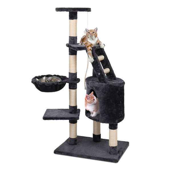 i.Pet Cat Tree 120cm Trees Scratching Post Scratcher Tower Condo House Furniture Wood Multi Level Tristar Online