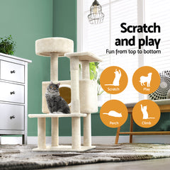 i.Pet Cat Tree Tower Scratching Post Scratcher Wood Condo House Bed Trees 90cm Tristar Online