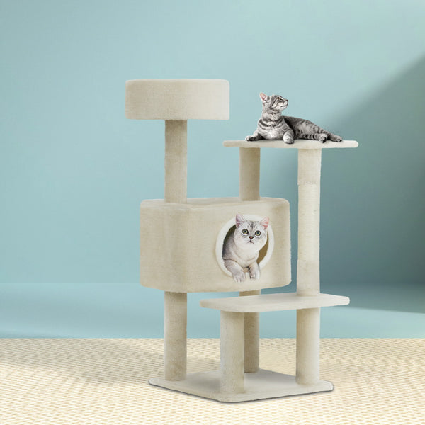 i.Pet Cat Tree Tower Scratching Post Scratcher Wood Condo House Bed Trees 90cm Tristar Online