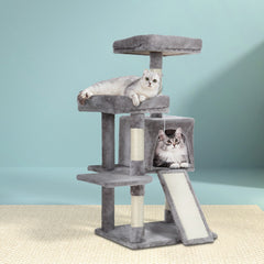 i.Pet Cat Tree Tower Scratching Post Scratcher Wood Condo House Bed Trees 103cm Tristar Online