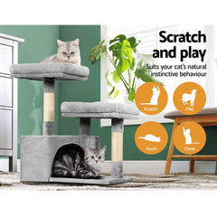 i.Pet Cat Tree Tower Scratching Post Scratcher Wood Condo House Bed Trees 69cm Tristar Online