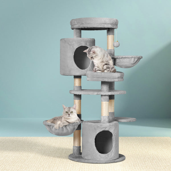 i.Pet Cat Tree 123cm Tower Scratching Post Scratcher Wood Condo House Bed Toys Tristar Online