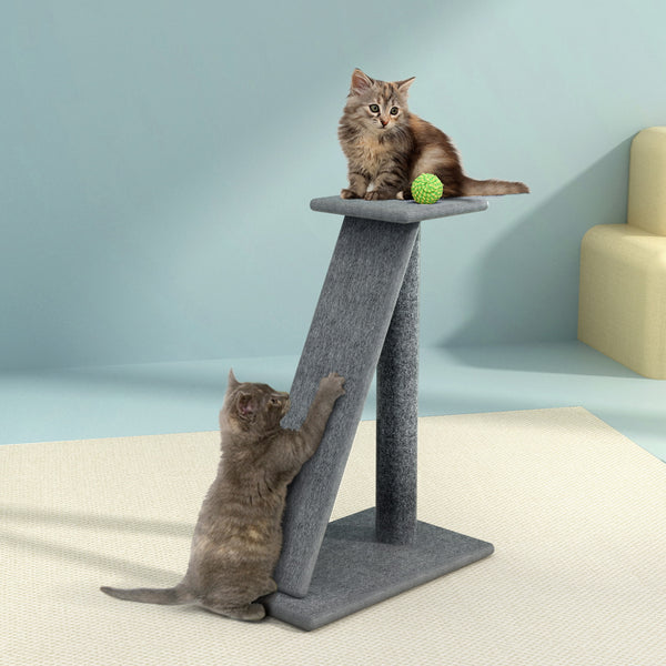 i.Pet Cat Tree 82cm Trees Scratching Post Scratcher Tower Condo House Furniture Wood Slide Tristar Online