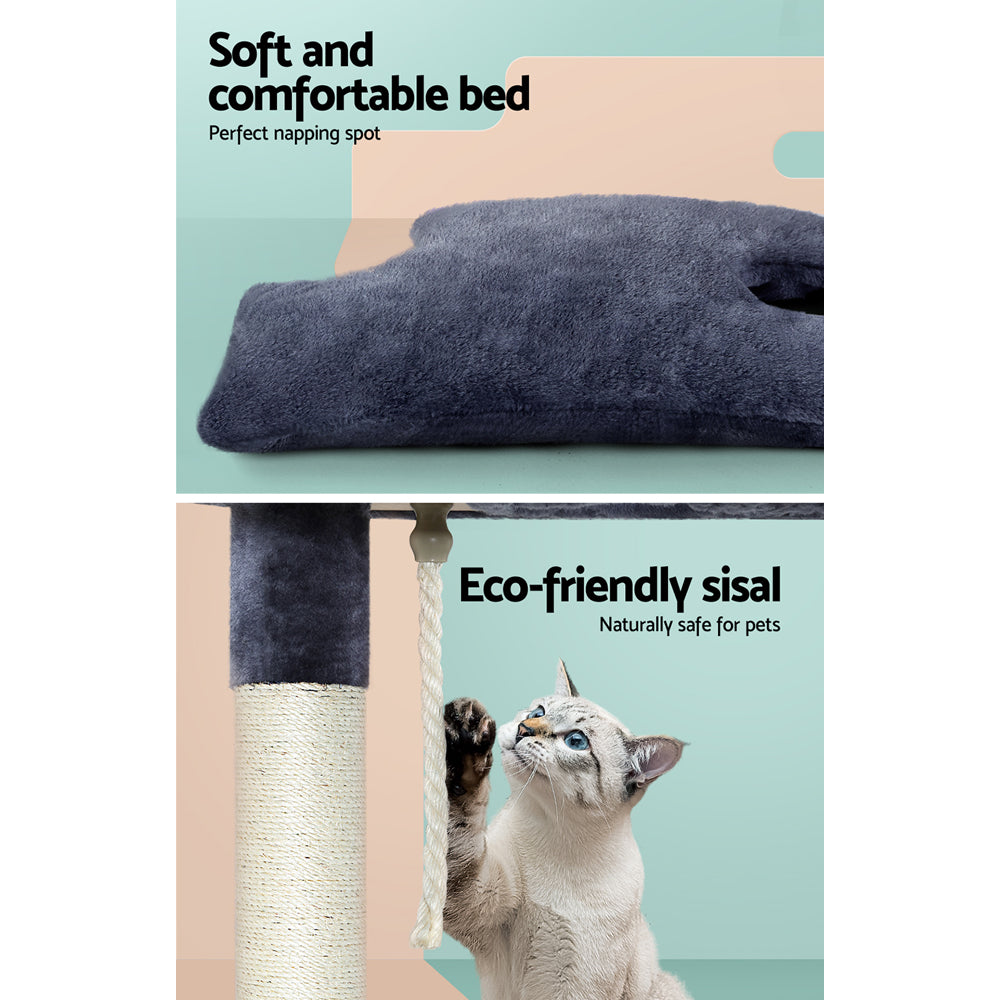 i.Pet Cat Tree Scratching Post Scratcher Tower Condo House Grey 102cm Tristar Online