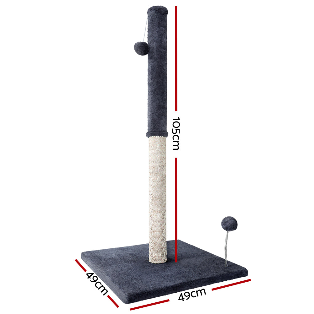i.Pet Cat Tree Scratching Post Scratcher Tower Condo House Hanging toys Grey 105cm Tristar Online