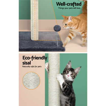i.Pet Cat Tree Scratching Post Scratcher Tower Condo House Hanging toys Grey 105cm Tristar Online