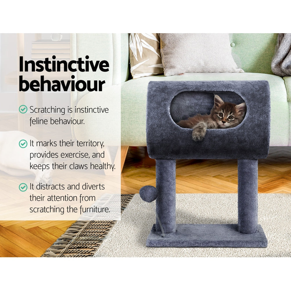 i.Pet Cat Tree Scratching Post Scratcher Tower Condo House Grey 53cm Tristar Online