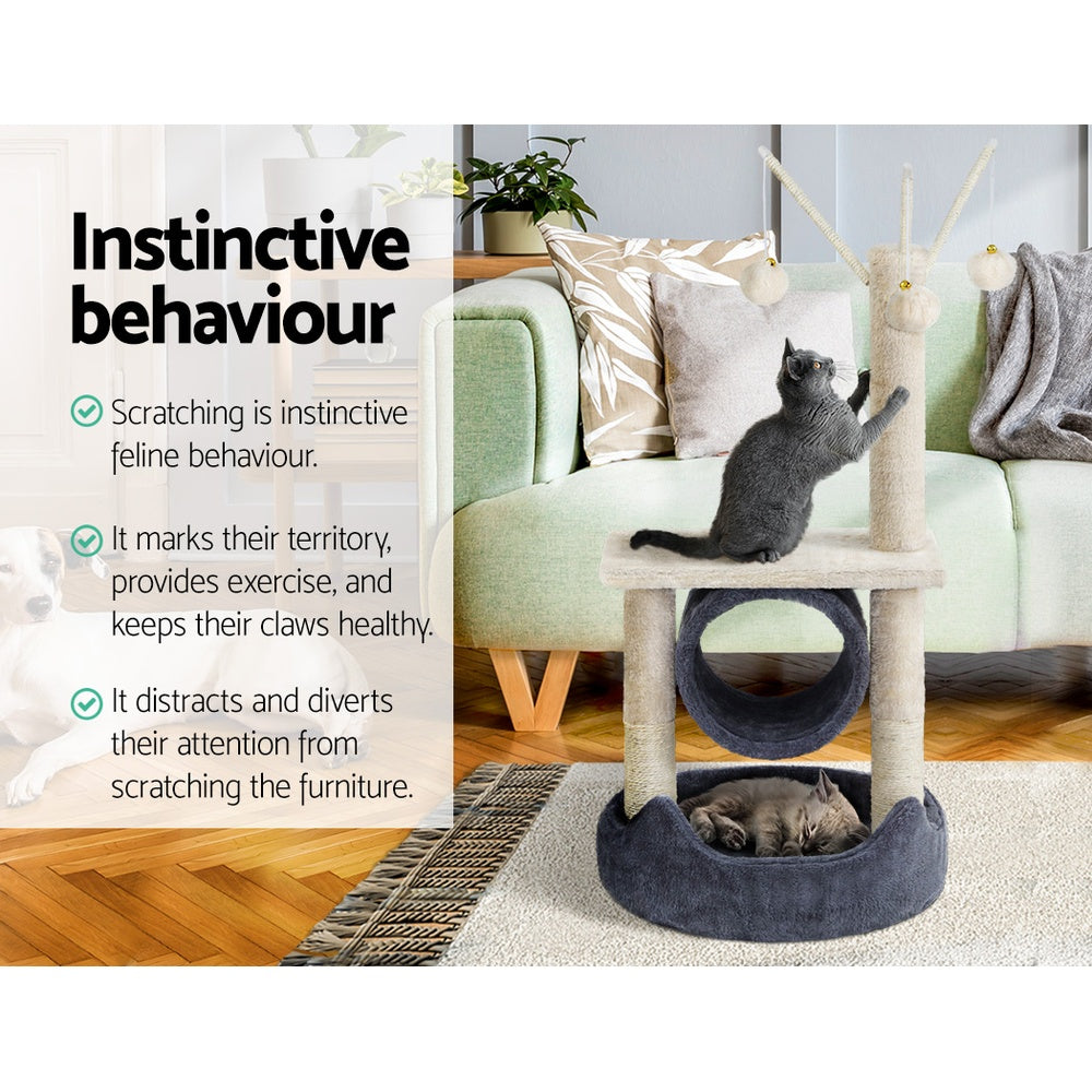 i.Pet Cat Tree 76cm Scratching Post Tower Scratcher Condo House Hanging toys Tristar Online