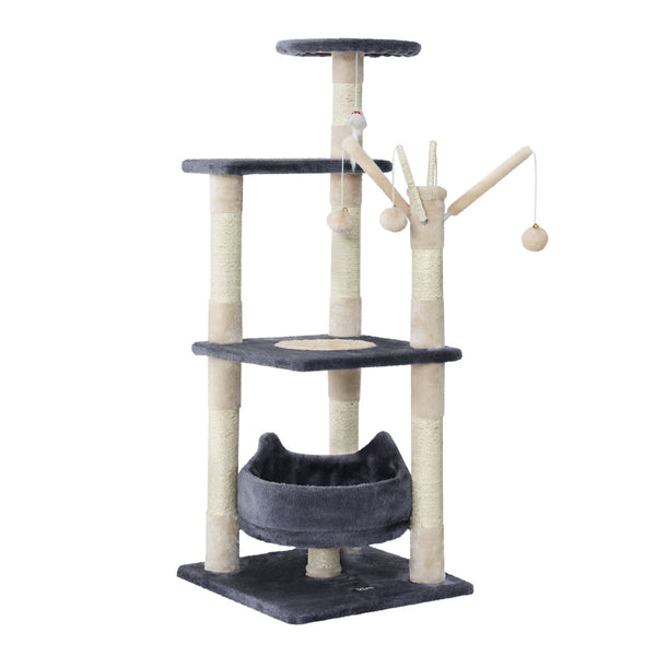 i.Pet Cat Tree 110cm Tower Scratching Post Scratcher Wood Condo House Bed Toys Tristar Online
