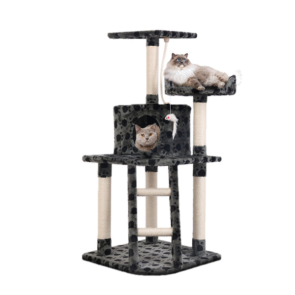 i.Pet Cat Tree 120cm Tower Scratching Post Scratcher Trees Bed Wood Condo Toys Bed Tristar Online