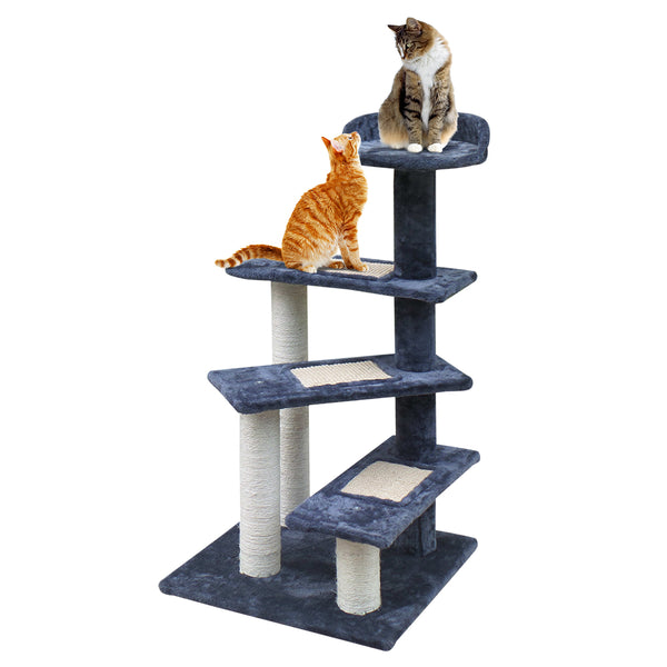 i.Pet Cat Tree 100cm Trees Scratching Post Scratcher Tower Condo House Furniture Wood Steps Tristar Online