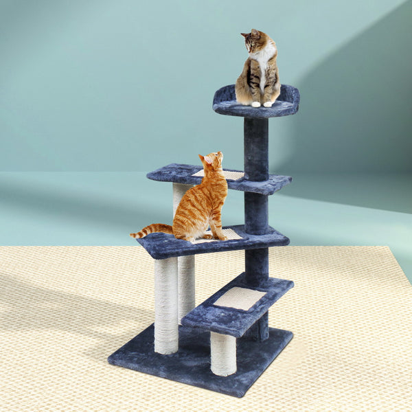 i.Pet Cat Tree 100cm Trees Scratching Post Scratcher Tower Condo House Furniture Wood Steps Tristar Online