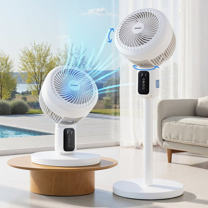Devanti Pedestal Fan W/ Remote 3 Speed 12H Timer Height Adjustable Cooling Fan Tristar Online