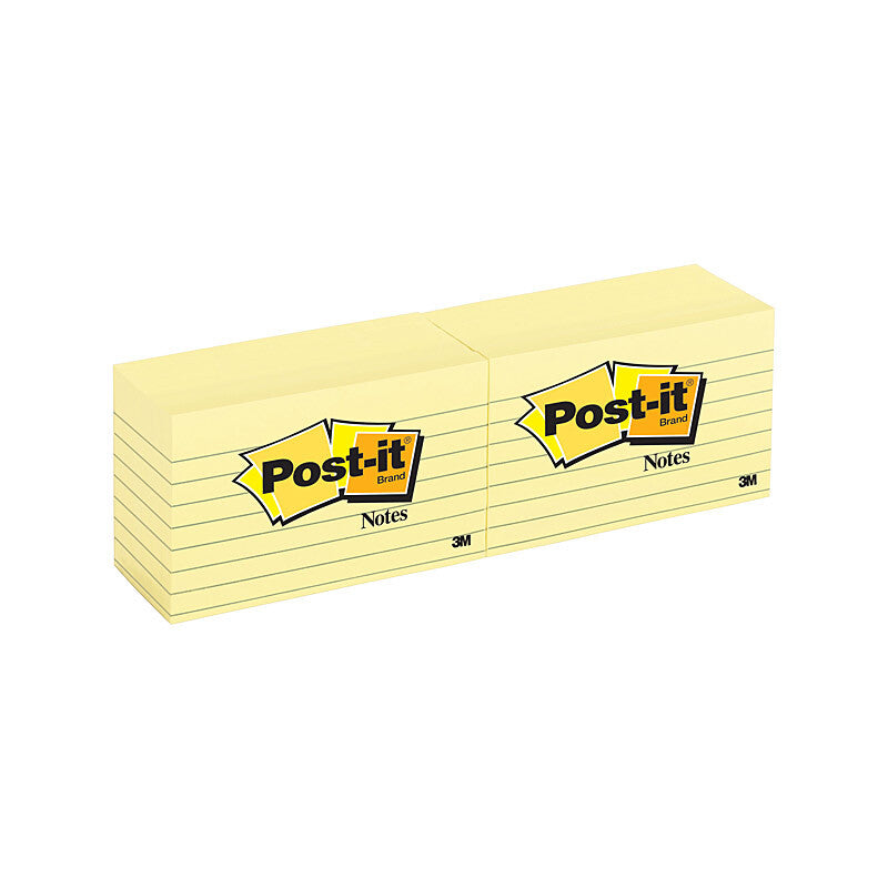 P-I 635 Ylw Lined 73X123 Bx12 Post-It