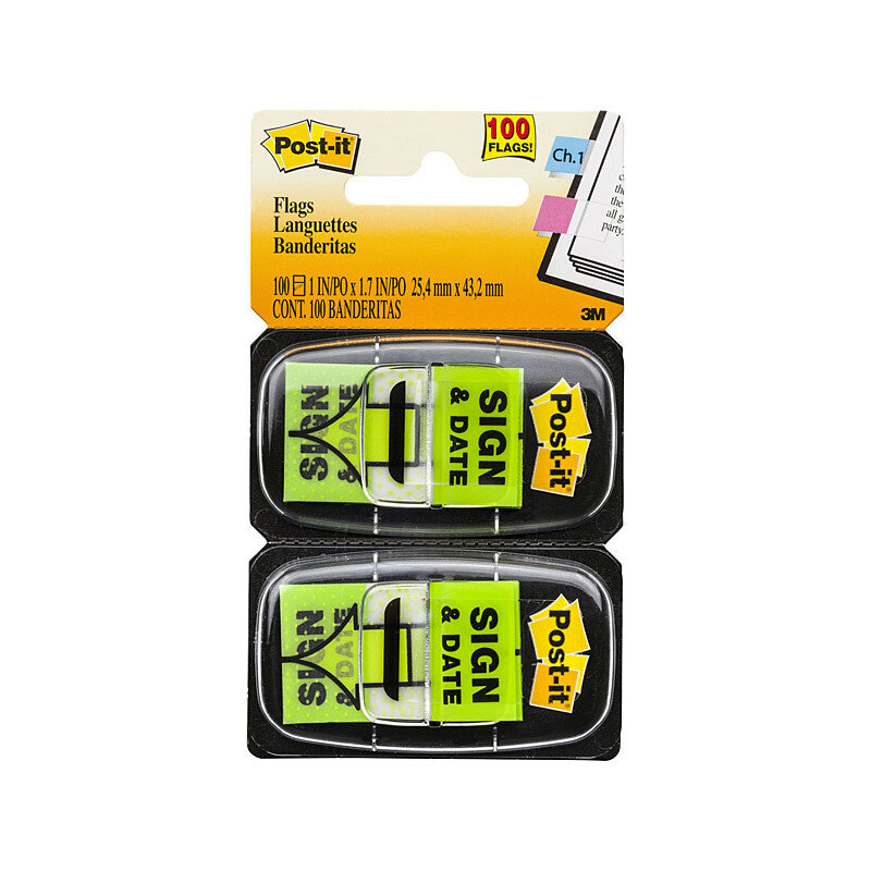 P-I Flg 680-SD2 SgnDte Pk2 Bx6 Post-It