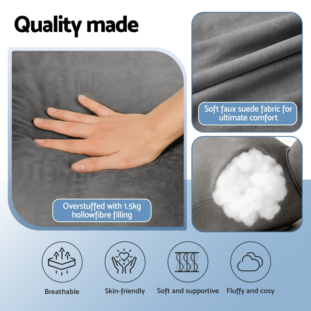 Giselle Reading Pillow Back Rest Lumbar Support Cushion Grey Tristar Online