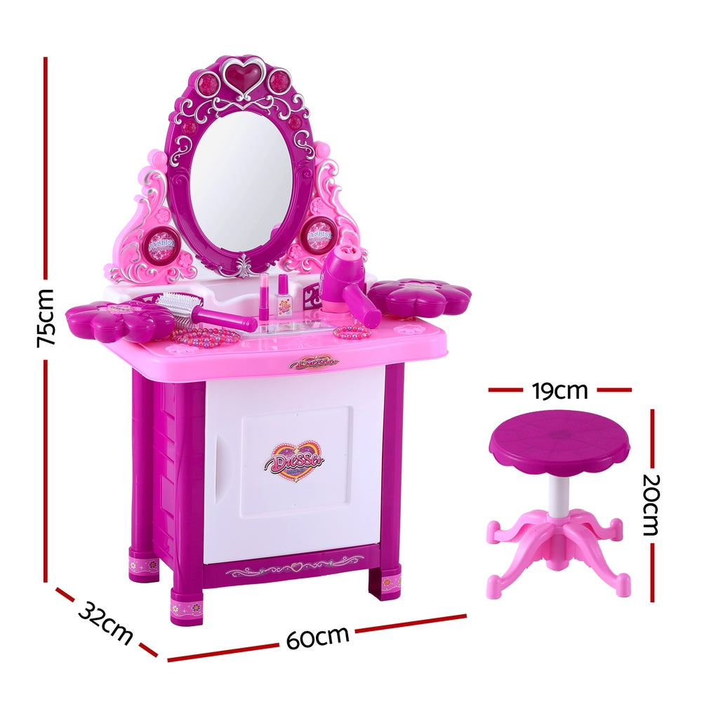 Keezi 30 Piece Kids Dressing Table Set - Pink Tristar Online