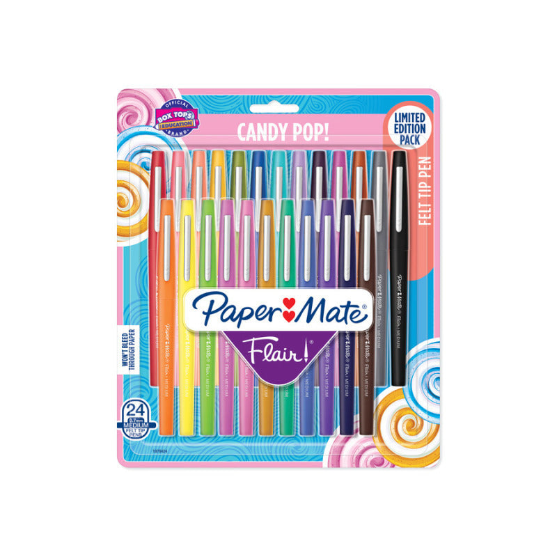 PM Flair Felt Tip Ast Pk24 Bx4 Paper Mate