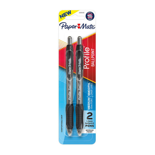 PM Profi RT 1.0 BP Blk Pk2 Bx6 Paper Mate
