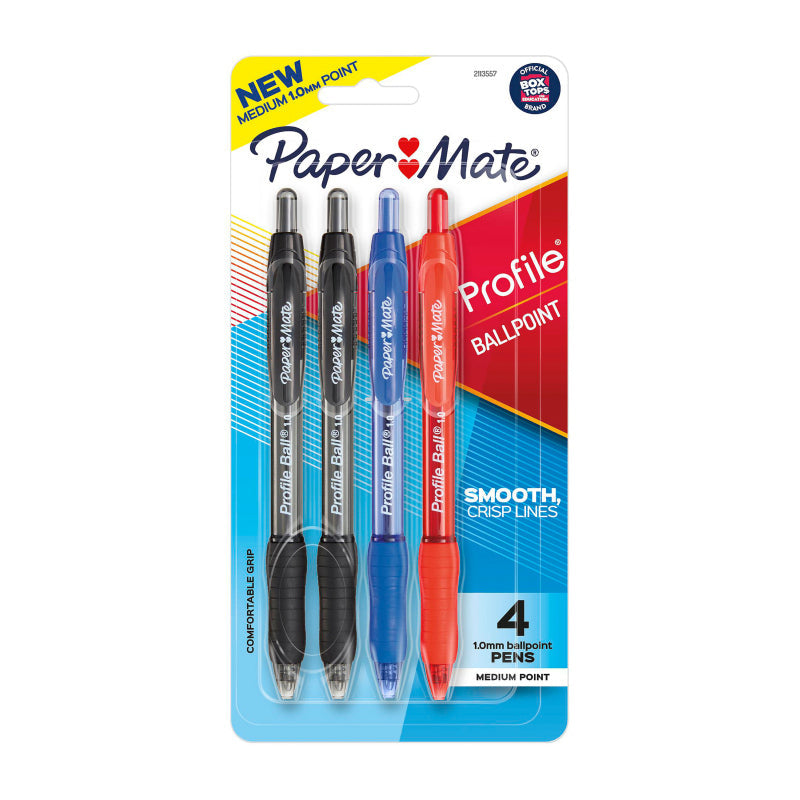 PM Profile BP 1.0mm RT Pk4 Bx6 Paper Mate