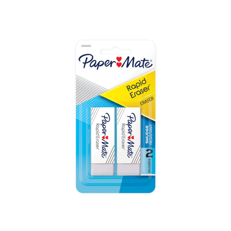 PM Rapid Erase Eraser Pk2 Bx12 Paper Mate