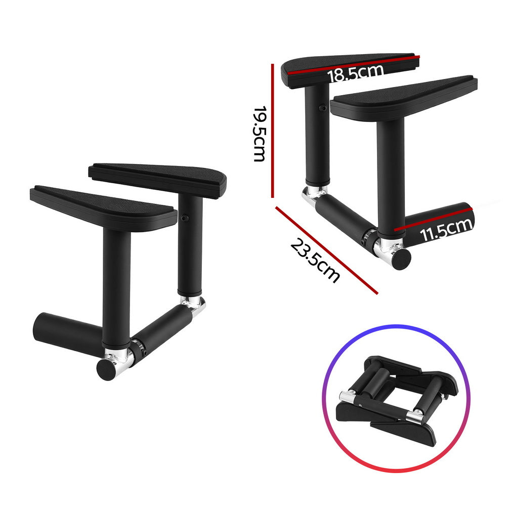 Everfit 2Pcs/Set Pull Up Bar Portable Foldable Dip Station Multi Gym 120kg Home Power Station Black Tristar Online