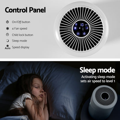 Devanti Air Purifier HEPA Filter Home Purifiers Dust Sensor PM2.5 Remover Tristar Online