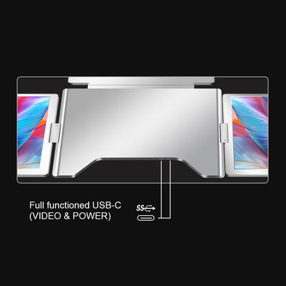 Trion 15.6" FHD Portable Monitor Quad Screen Triple Display Screen Extender for Laptops (Win10+, Mac M1/M2/M3) (AU Warranty) Trion