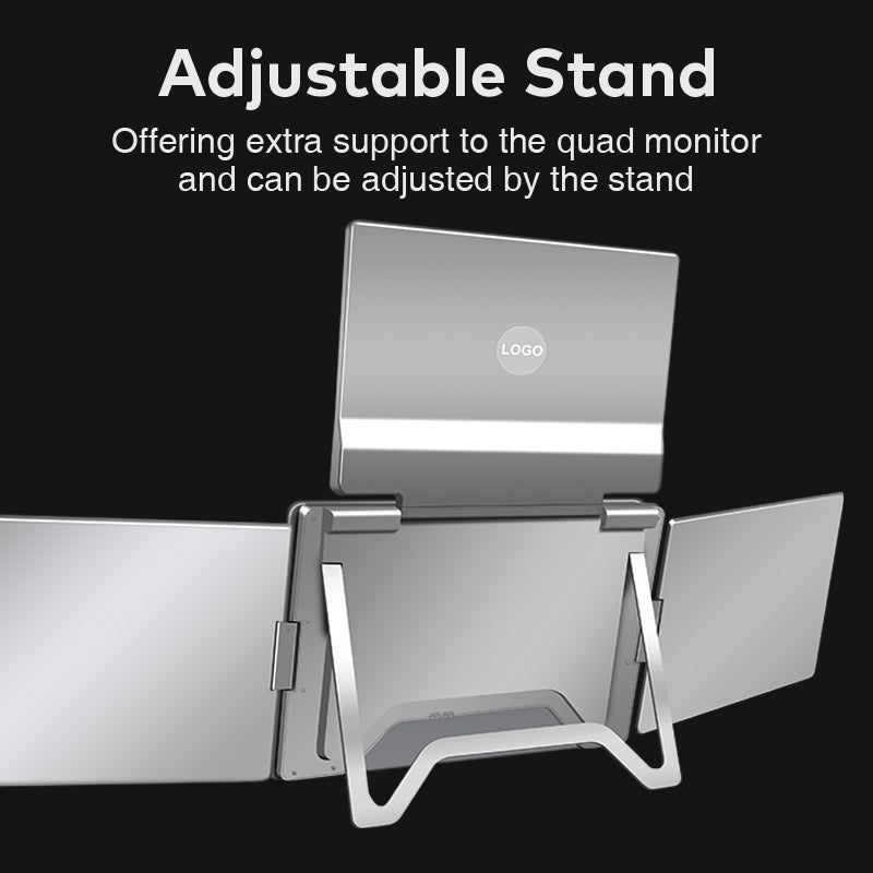 Trion 15.6" FHD Portable Monitor Quad Screen Triple Display Screen Extender for Laptops (Win10+, Mac M1/M2/M3) (AU Warranty) Trion