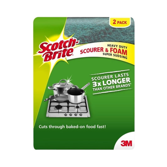 SB H/Duty Scour Sponge Pk2 Bx6 ScotchBrite