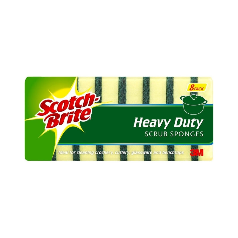 SB Scrub Sponge H/Duty Pk8 ScotchBrite