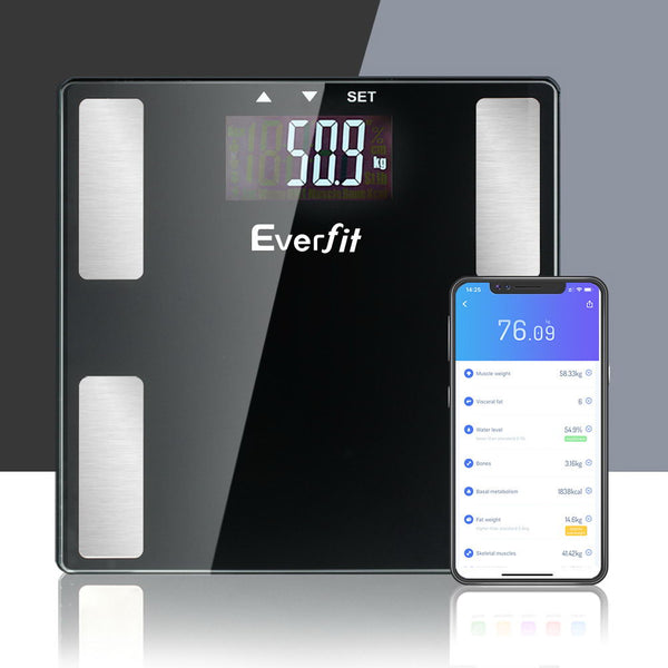 Electronic Digital Bathroom Scales Body Fat Scale Bluetooth Weight 180KG Tristar Online