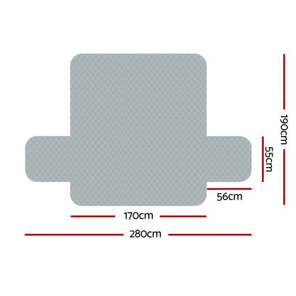 Artiss Sofa Cover Couch Covers 3 Seater Easy to Clean Grey