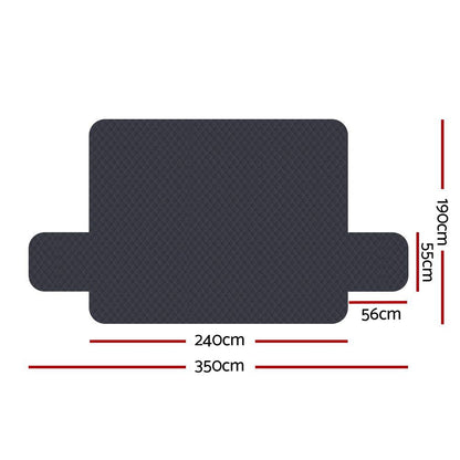 Artiss Sofa Cover Couch Covers 4 Seater Easy to Clean Dark Grey