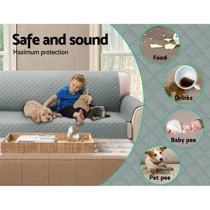 Artiss Sofa Cover Couch Covers 4 Seater Easy to Clean Grey